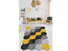Conceptum Hypnose Circle Djt Tepih, 150x240, Sivo-žuti