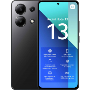 Xiaomi Redmi Note 13 6/128GB (MZB0FYKEU) crni mobilni 6.67" Octa Core Mediatek Dimensity 6080 6GB 128GB 108Mpx+8Mpx+2Mpx Dual Sim