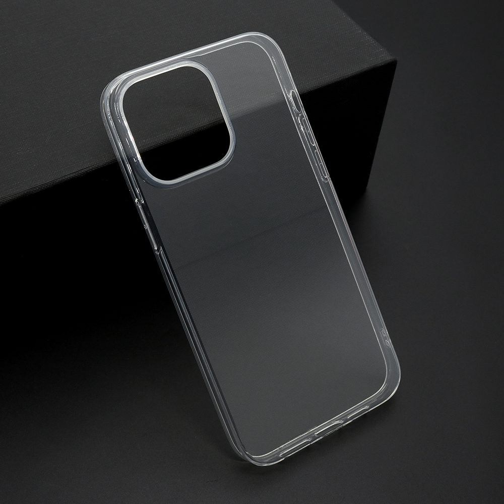 Maska za telefon ULTRA TANKI PROTECT silikon za iPhone 15 Pro Max (6.7) providna (bela)