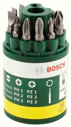 Bosch 10-delni set bitova, 2607019454