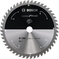 Bosch Standard for Wood list kružne testere za akumulatorske testere 190x1,6/1,1x20 T48 2608837705, 190x1,6/1,1x20 T48