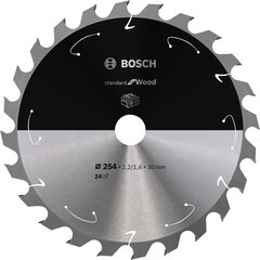 Bosch Standard for Wood list kružne testere za akumulatorske testere 254x2,2x30 T24 2608837733, 254x2,2x30 T24