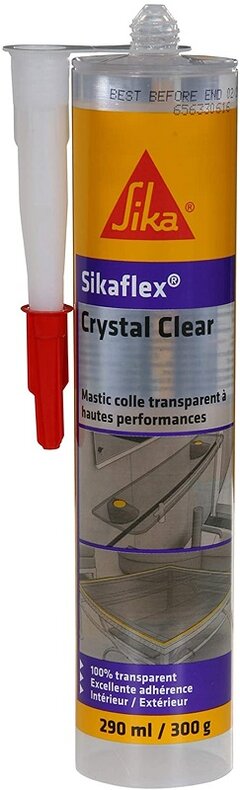 Sika SikaFlex Crystal Clear Silikon za lepljenje, 290ml, Transparentni