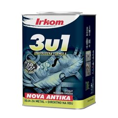 IRKOM Antika crna farba za metal 3kg 3u1