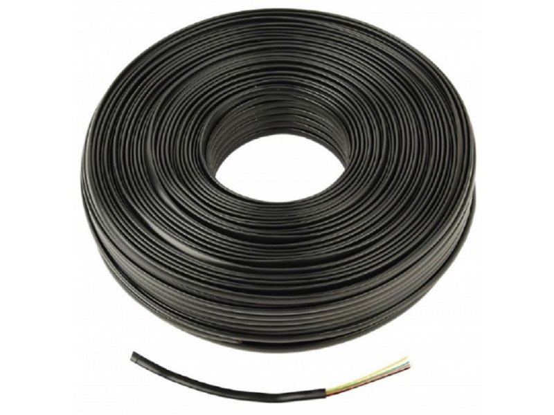 GEMBIRD TC1000S-100M-B Gembird Flat Telefonski kabl, 4 zice, 1 00m black (1888)