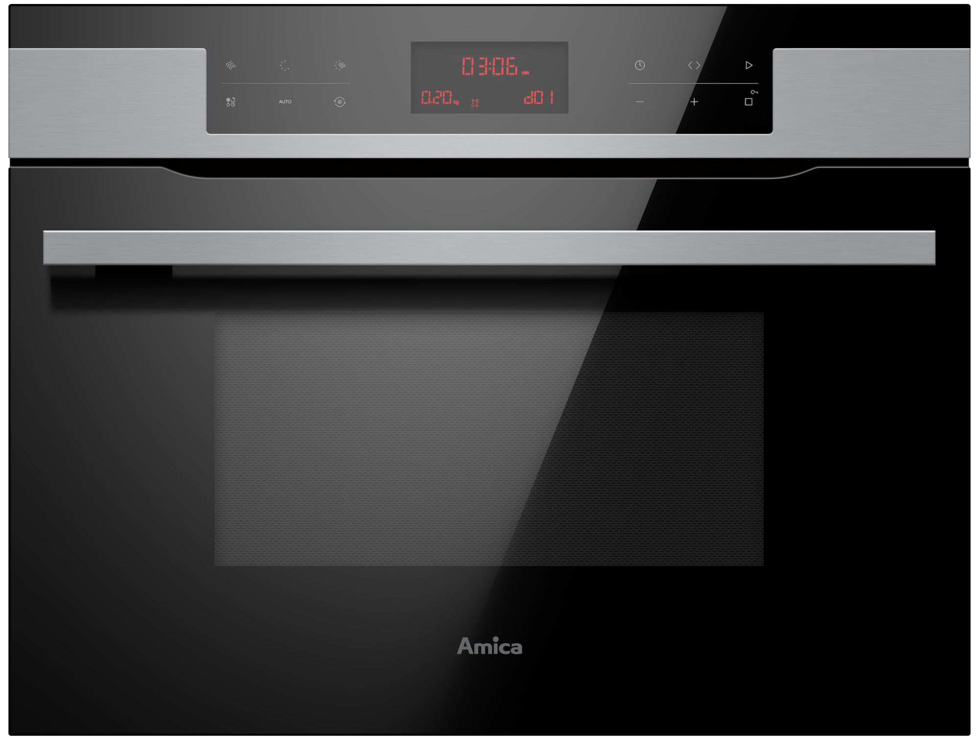 Amica AMMB44E2GCI X-TYPE Ugradna mikrotalasna rerna, 13 automatskih programa, 44L, 900W, Crna