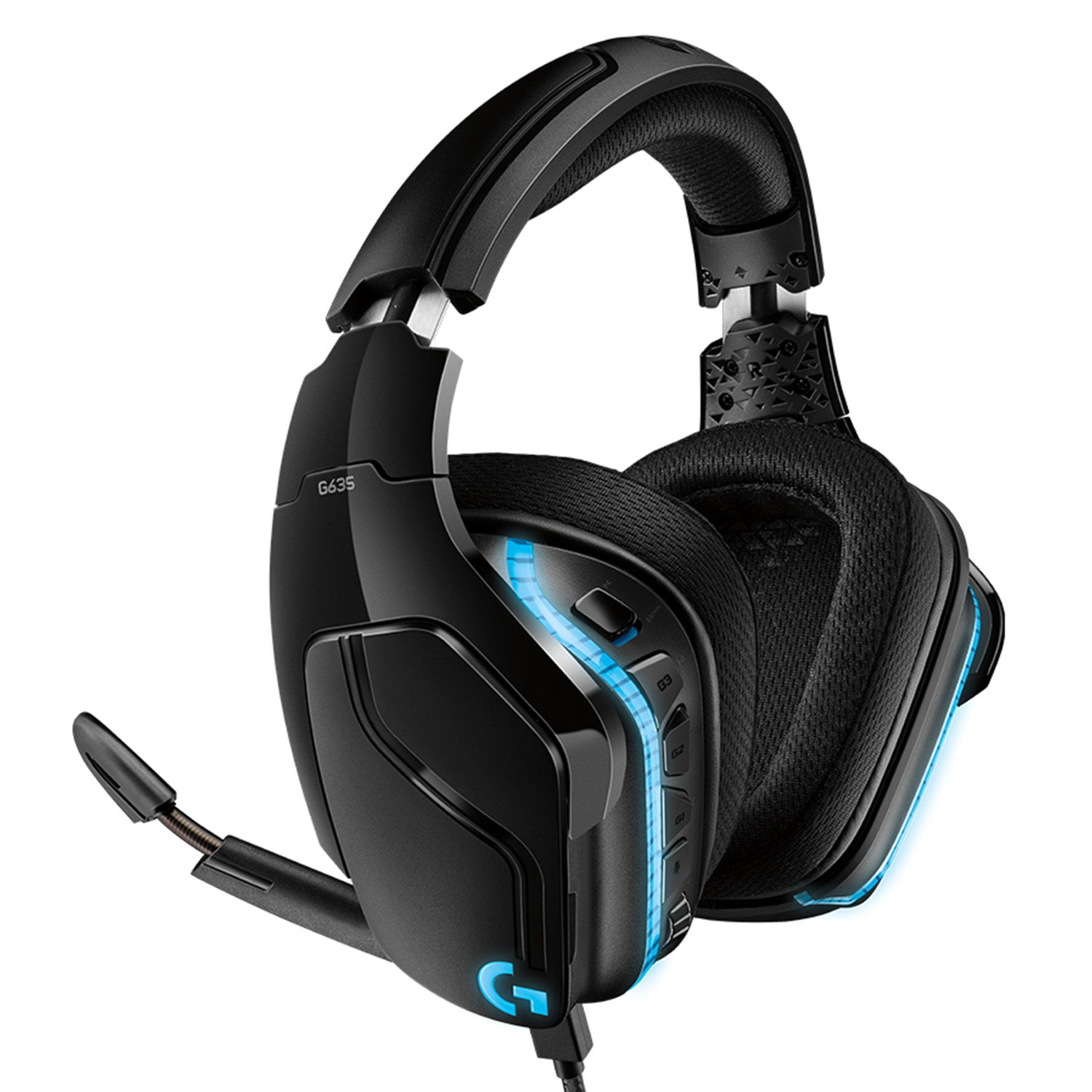 Logitech G G635 Slušalice sa mikrofonom Trake preko glave 3,5 mm konektor Crno, Plavo