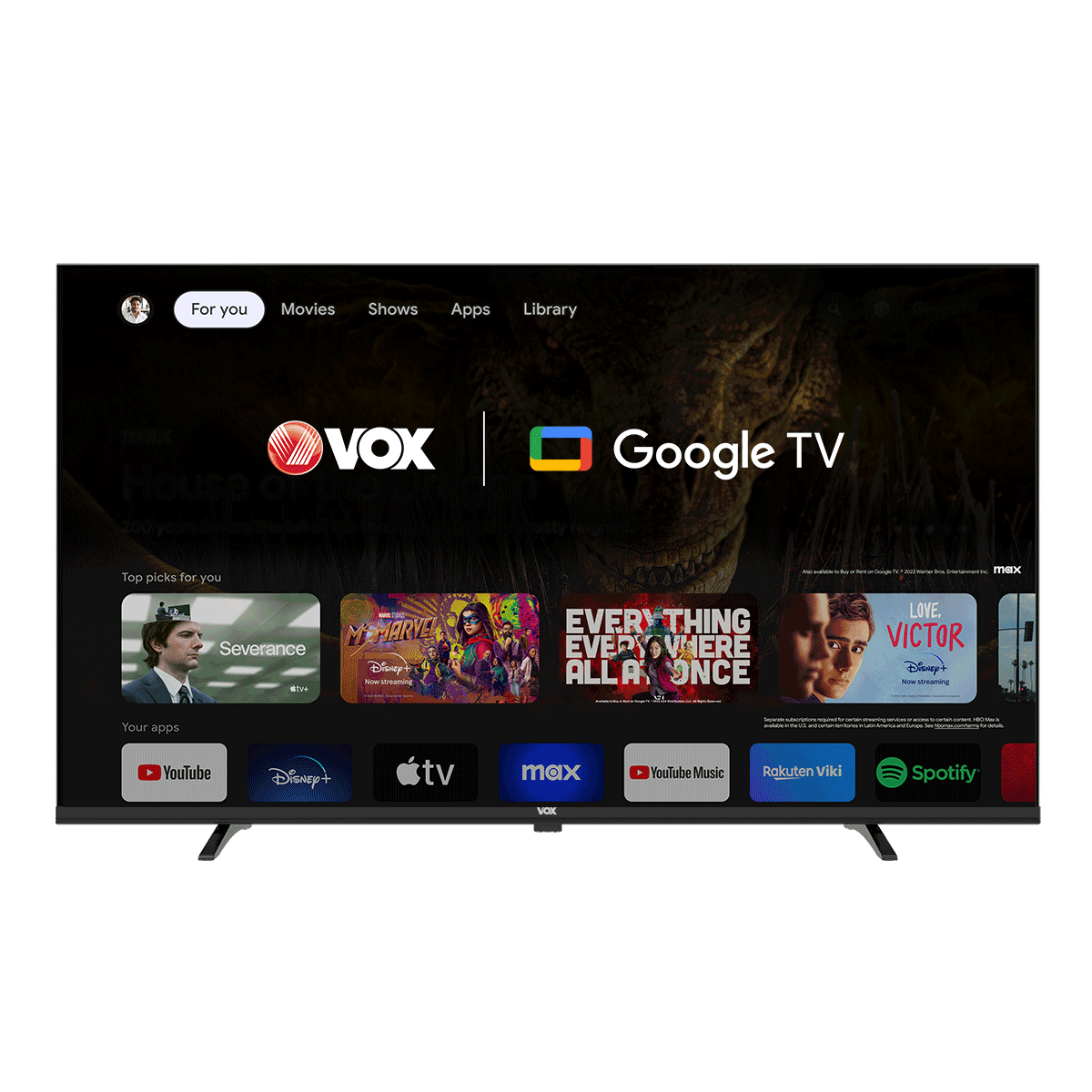 VOX LED 40GOF080B Televizor, 40", Frameless, Google  TV, Full HD, Dolby Audio, Crni