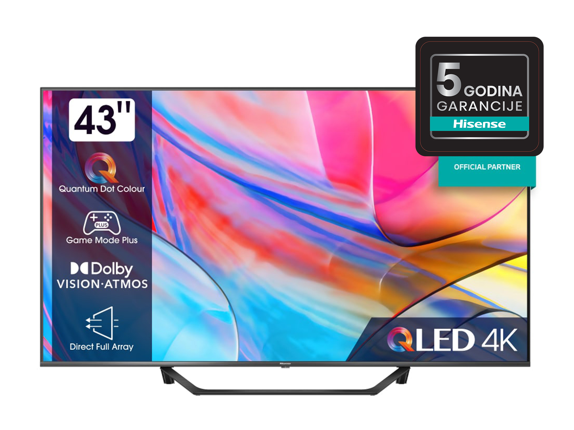 HISENSE Smart Televizor 43" 43A7KQ QLED 4K UHD