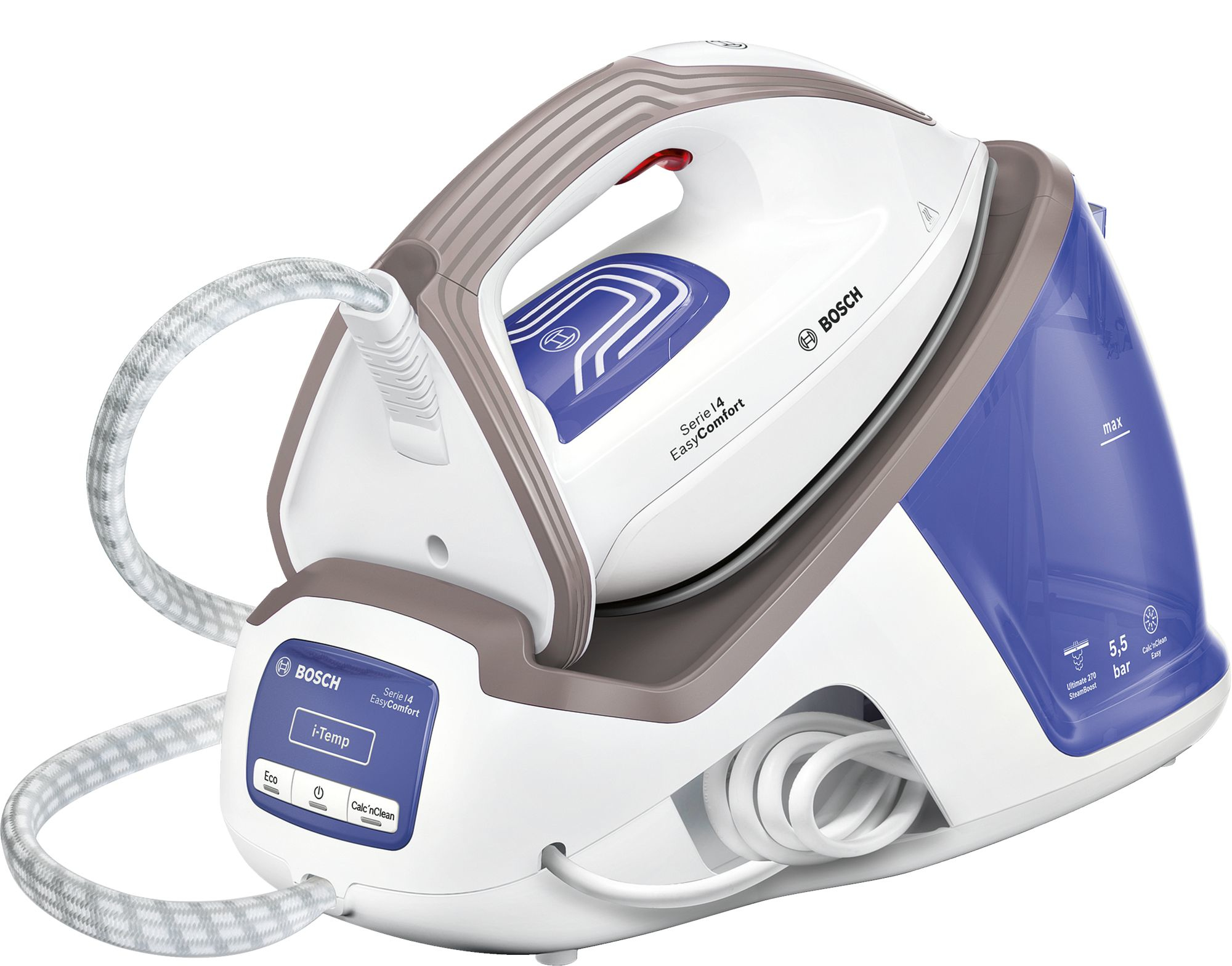 Bosch Serie 4 TDS4040GB parna stanica za peglu 2400 W 1,3 L Grejna ploča Ceranium Glissée Sivo, Ljubičasto, Belo