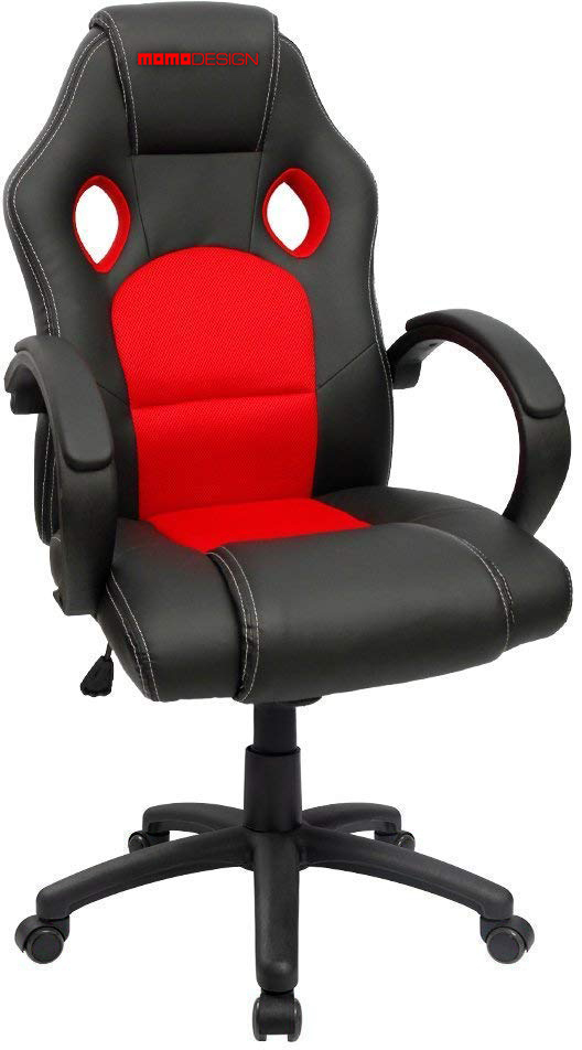 Momo Design MD-GC001 Univerzalna gejmerska stolica Tapacirano obloženo sedište Crno, Crveno