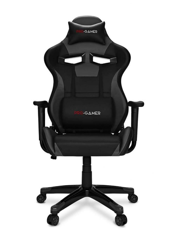PRO-GAMER AGURI Fotelja za video igre Tapacirano sedište Crno, Sivo