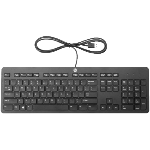 HP USB Business Slim US Žična tastatura Crna