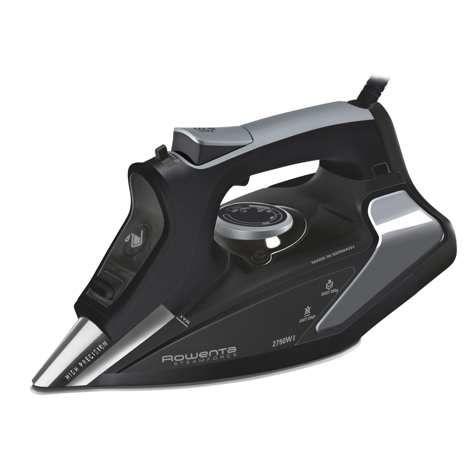 Rowenta Steamforce DW9215 Suvo i peglanje na paru Microsteam 400 Laser soleplate 2750 W Crno, Srebrno
