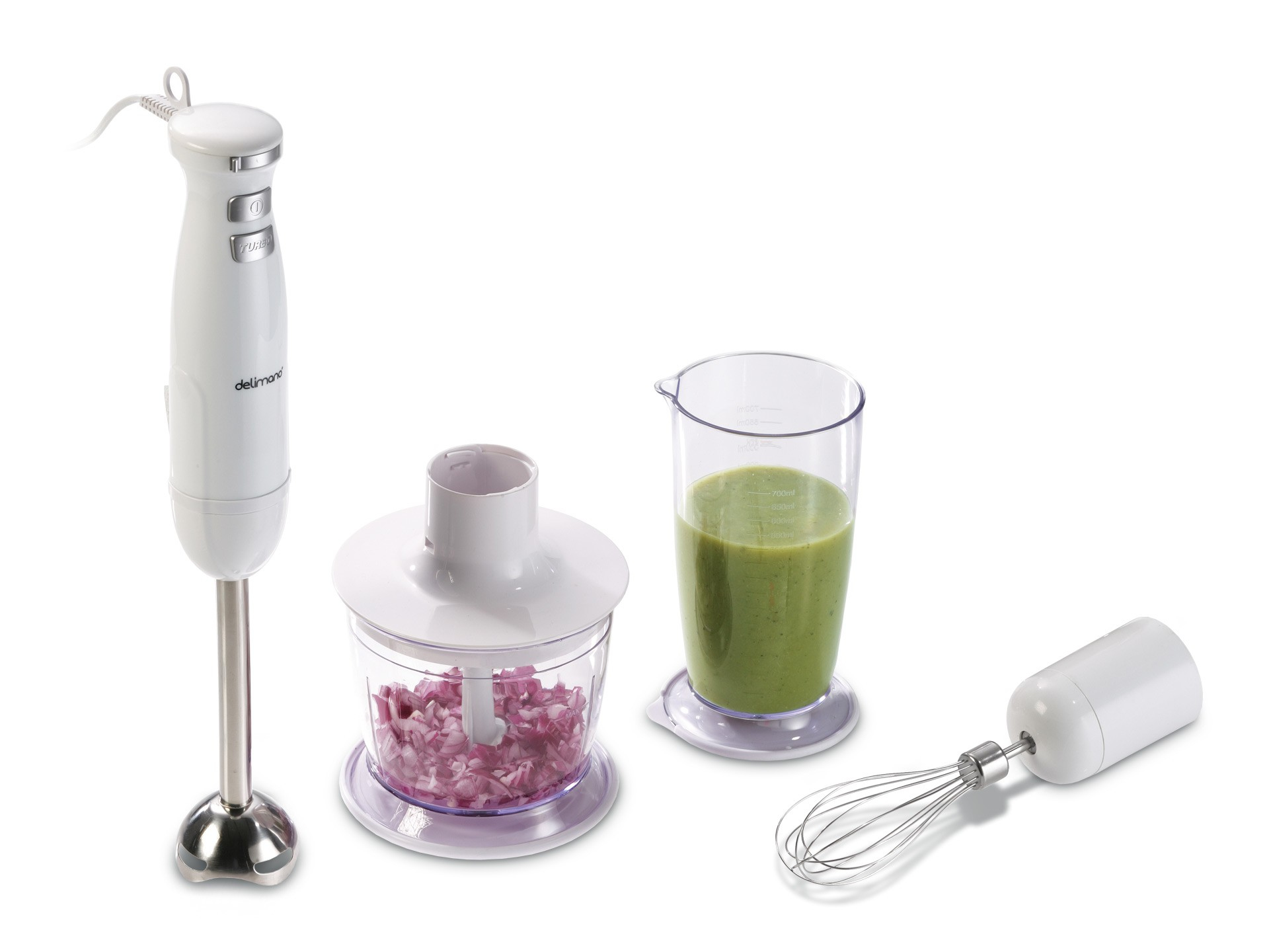 Delimano 1000058684 blender 0,7 L Štapni mikser 600 W Belo