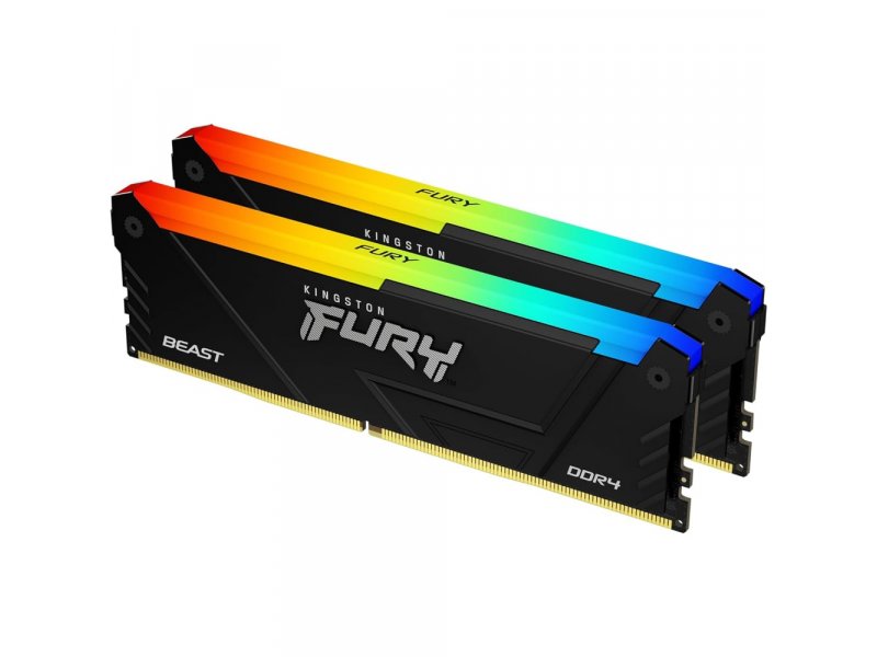 KINGSTON FURY Beast 32GB (2x16GB) DDR4 3200MHz CL16 RGB KF432C16BB2AK2/32 Memorija