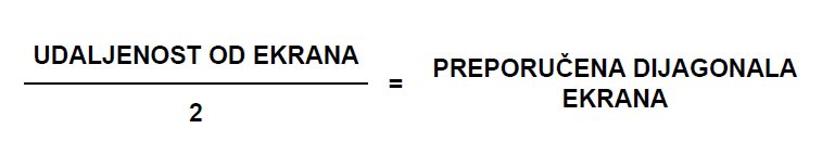 Formula za izračunavanje optimalne dužine dijagonale ekrana televizora