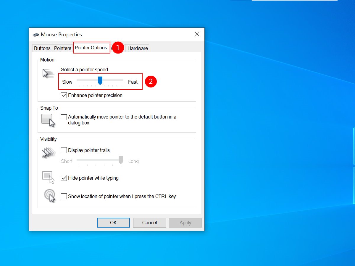 Kako podesiti brzinu miša na računaru kroz Windows 10 Control Panel - slika 4