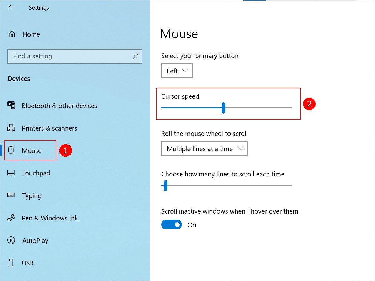 Kako podesiti brzinu miša na računaru kroz Windows 10 Settings meni - slika 3