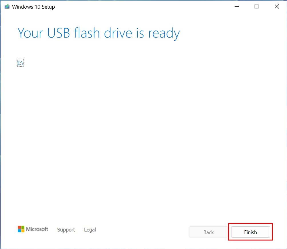 Windows Media Creation Tool za Windows 10 - Završen proces kreiranja USB fleš memorije