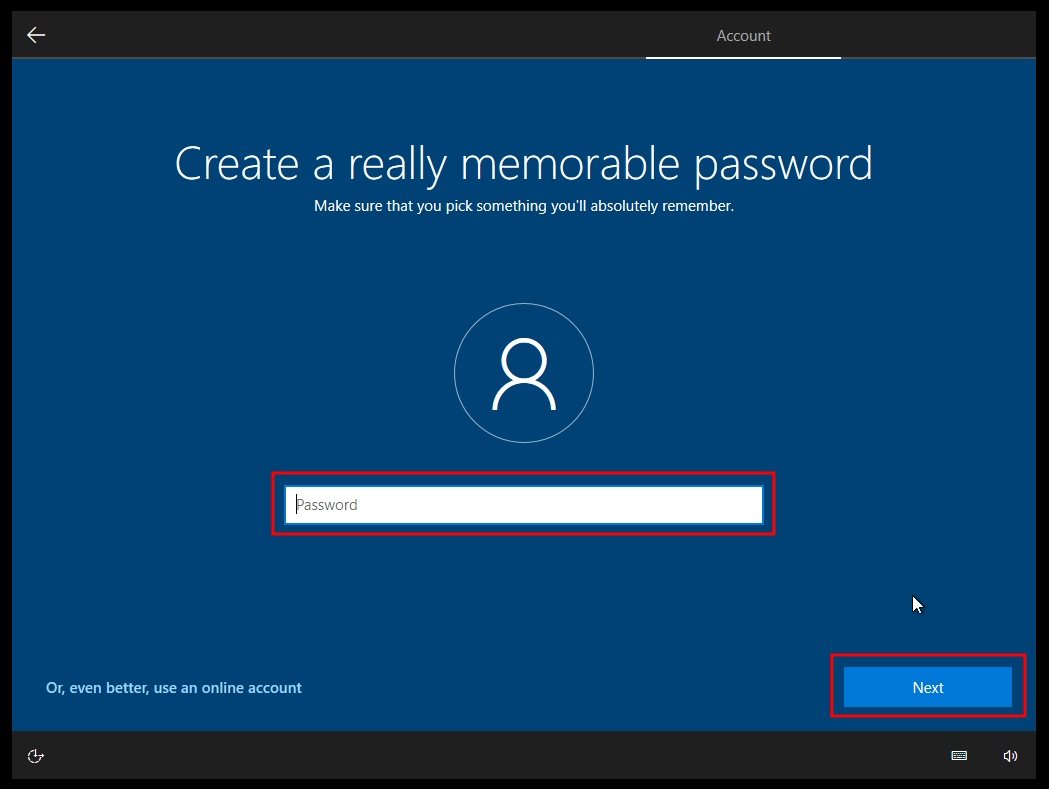Postavljanje lozinke za Windows 10