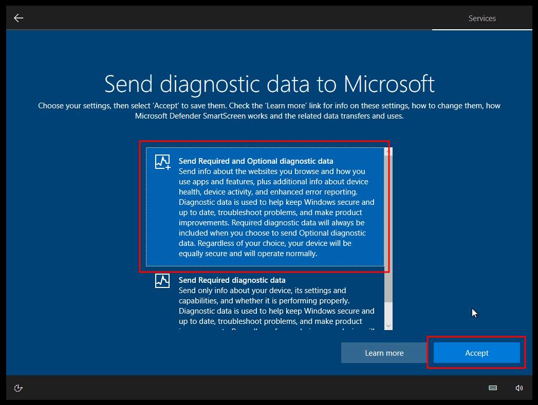 Slanje dijagnostičkih podataka kompaniji Microsoft