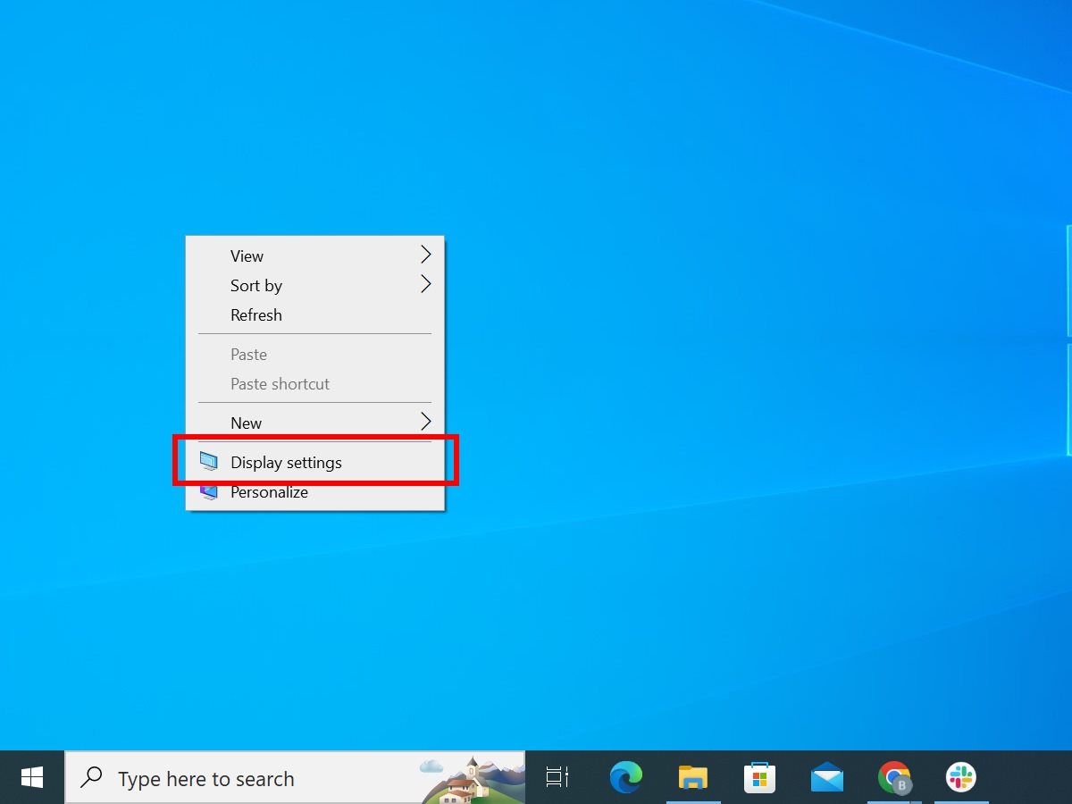 Display settings opcija nakon desnog klika na desktop