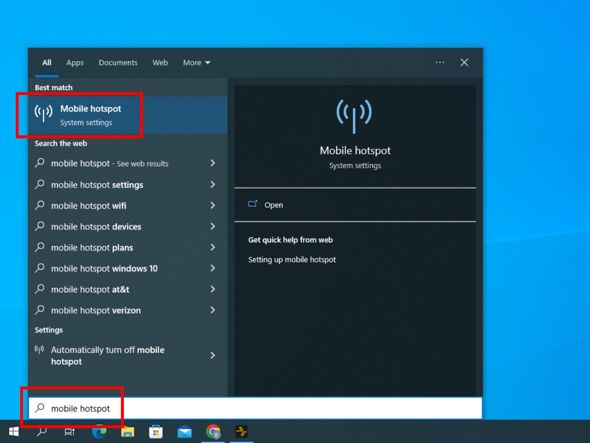 Windows 10 Start Menu - Mobile Hotspot ikonica