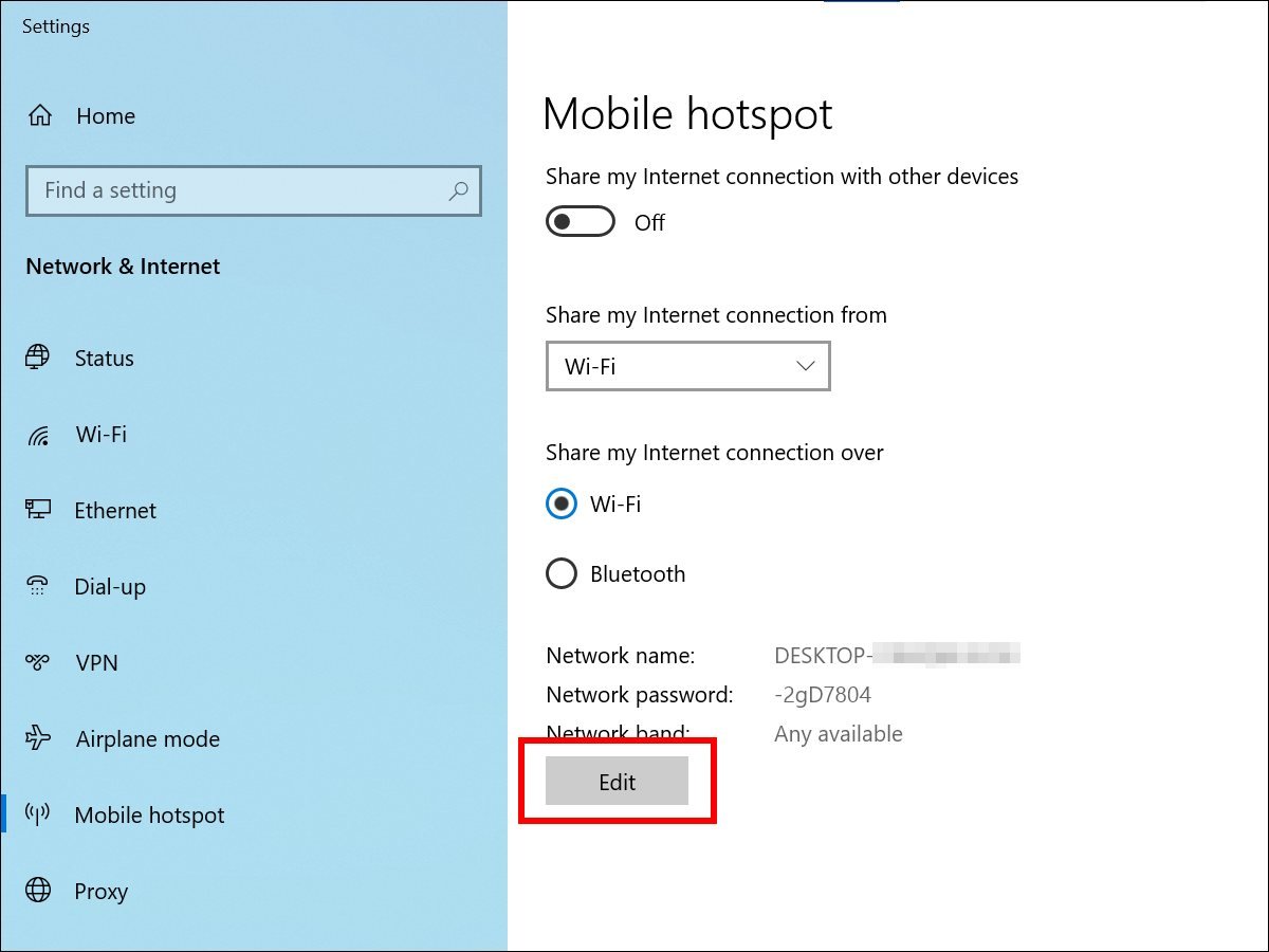 Windows 10 - Podešavanja Mobile hotspot funkcije