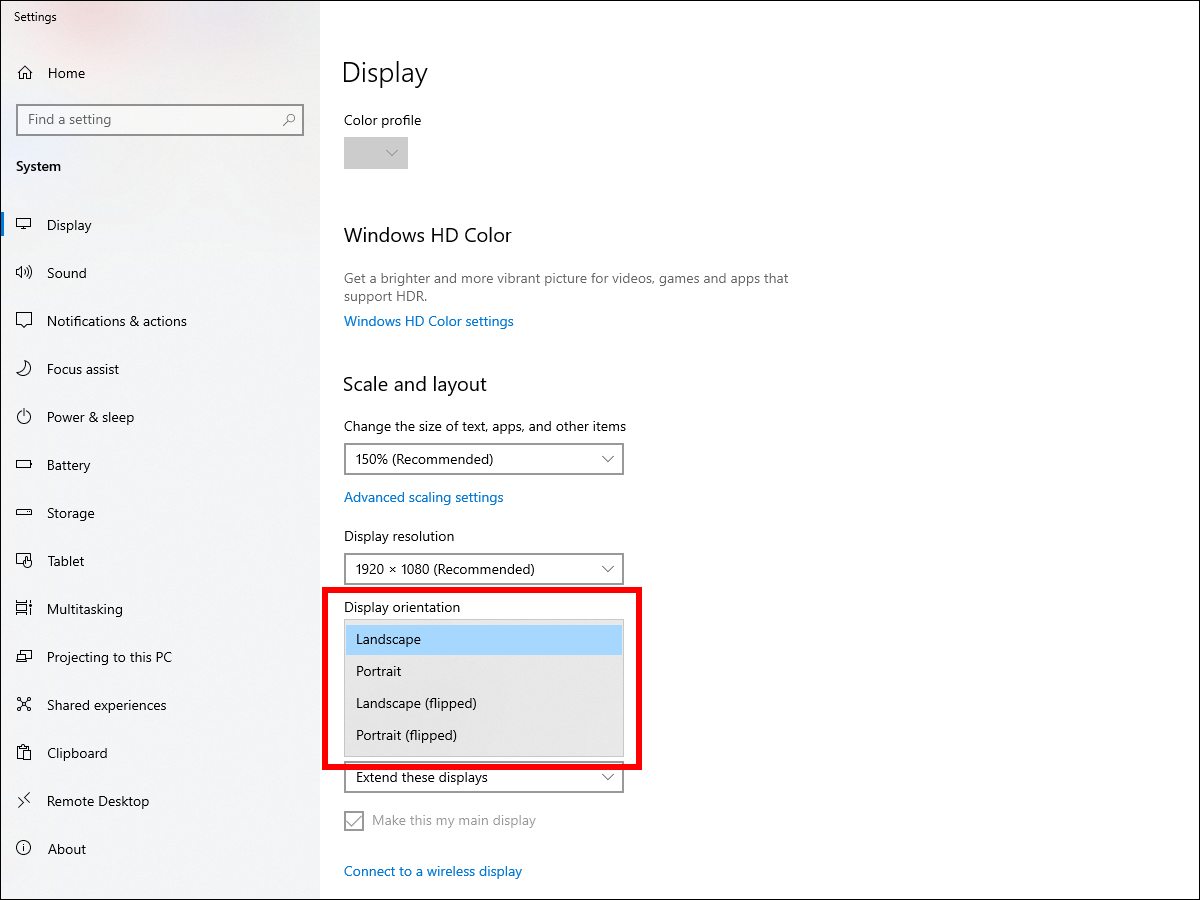 Windows 10 - Opcije za izbor i promenu orijentacije ekrana