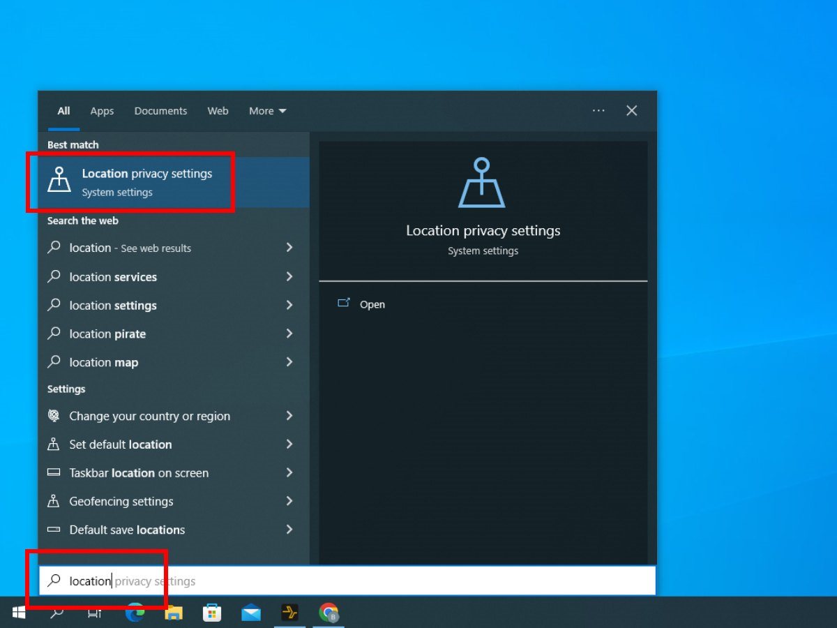 Windows 10 - Location privacy settings ikonica