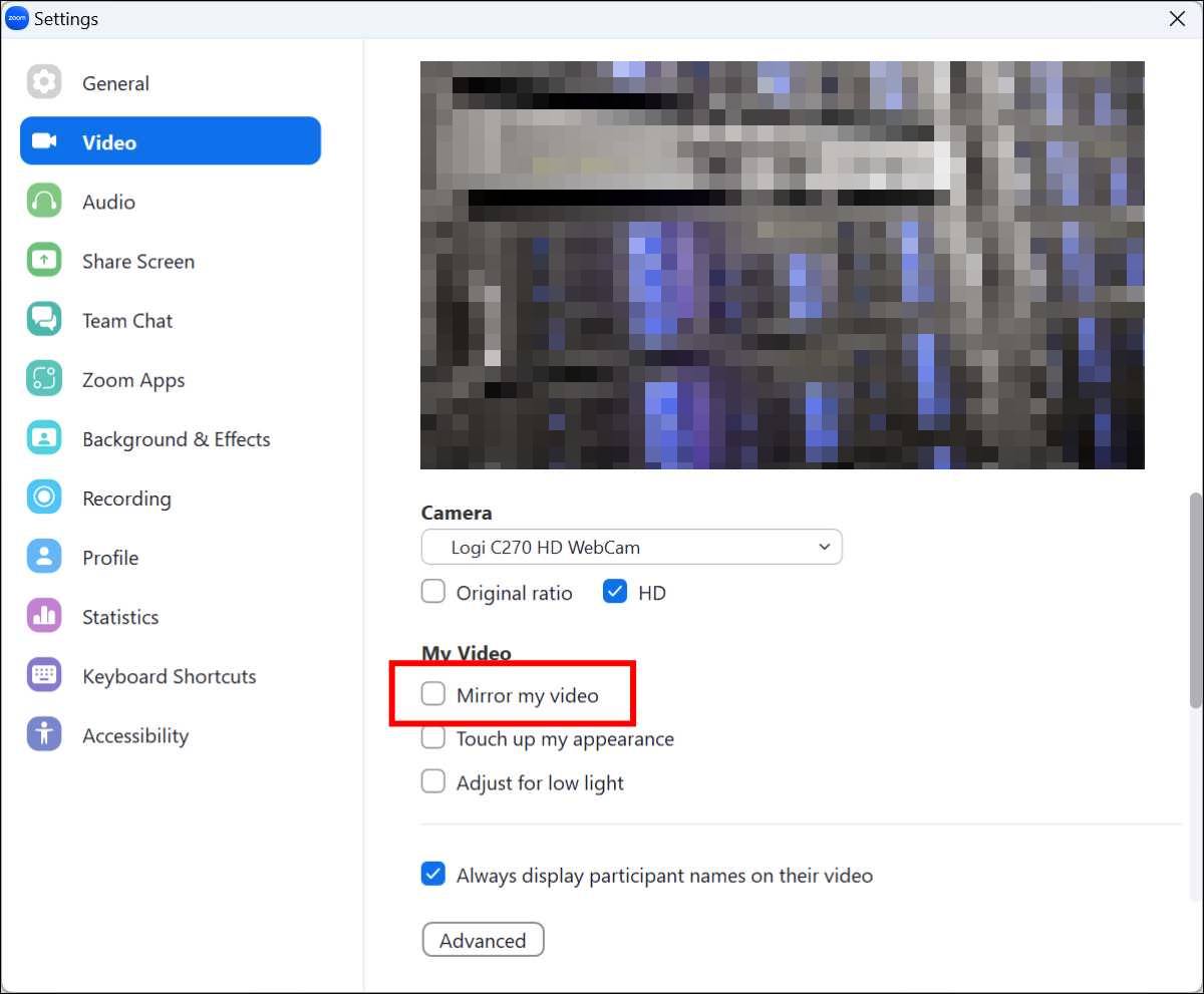 Podešavanje kamere u Zoom aplikaciji za online sastanke