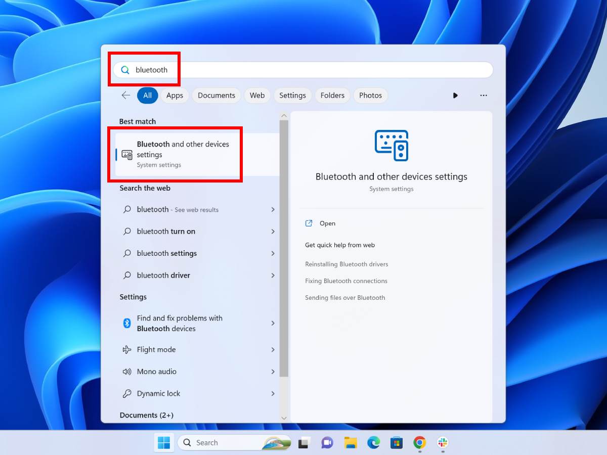 Windows 11 - Bluetooth and other devices settings ikonica