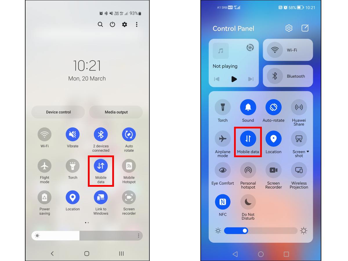 Uključivanje mobilnog interneta (prenosa podataka) na Android telefonu