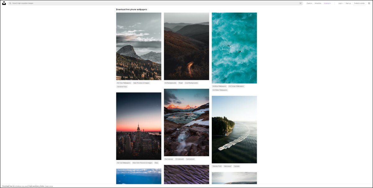 Unsplash - screenshot