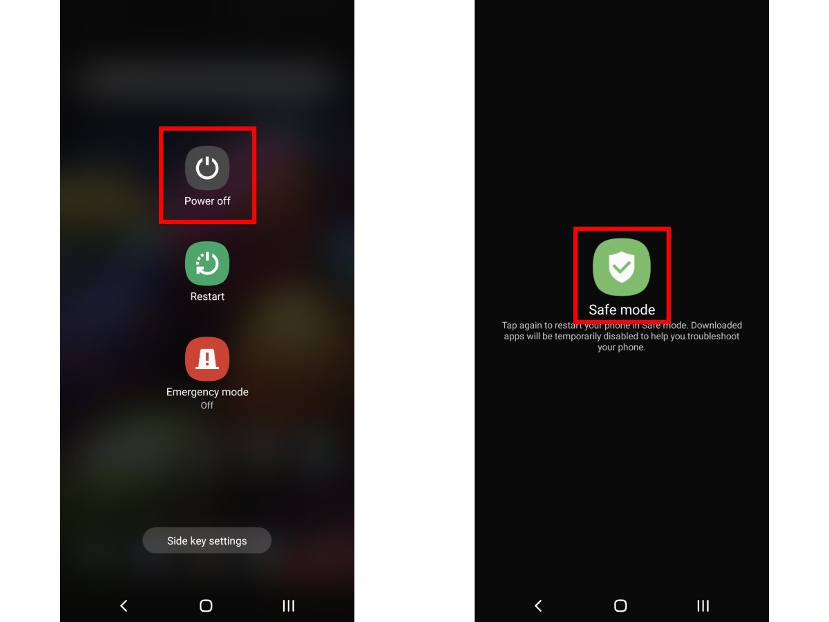 Safe Mode na Samsung telefonu sa Android 12 (One UI 4.1) operativnim sistemom