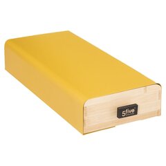 FIVE Kutija za kapsule kafe sa fiokom 17.8x38x7.3cm metal i bambus žuta