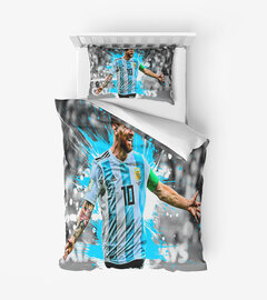 MEY HOME Messi Argentina 3D Posteljina za single krevet, 160x220
