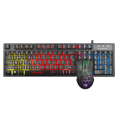 Marvo KM409 US Gejmerska tastatura i miš (Crna)