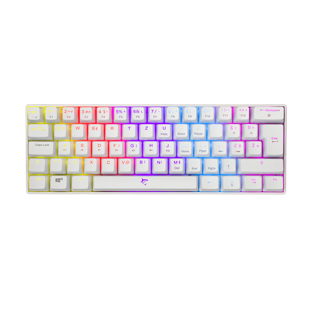 White Shark SHINOBI GK-2022 YU-SRB Gejmerska tastatura (Bela)