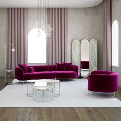 Atelier del Sofa Macaroon Fuchsia Ugaona garnitura, Roze