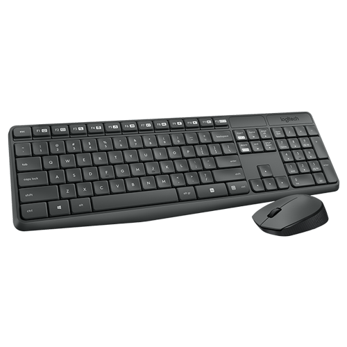 Logitech MK235 YU-SRB Bežična tastatura i miš (Crna)