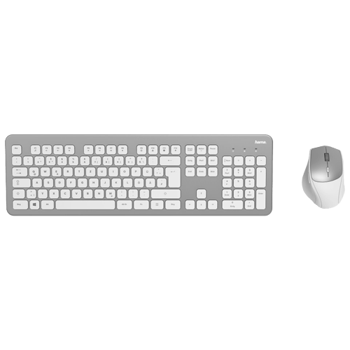 Hama KMW-700 YU Bežična tastatura i miš (Srebrna/Bela)