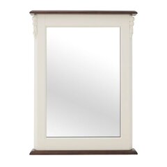 Zidno ogledalo 60x2.5x80cm belo-braon